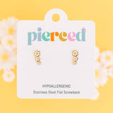 Pierced Co. Screwback Earrings - Daisy Crawler