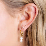 Pip Pop Post Earrings - Striped Bow