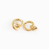 Pip Pop Post Earrings - Bold Heart Hoop
