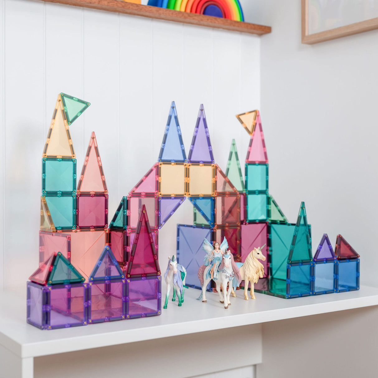 Connetix Magnetic Tiles - 64 Piece Pastel Starter Set