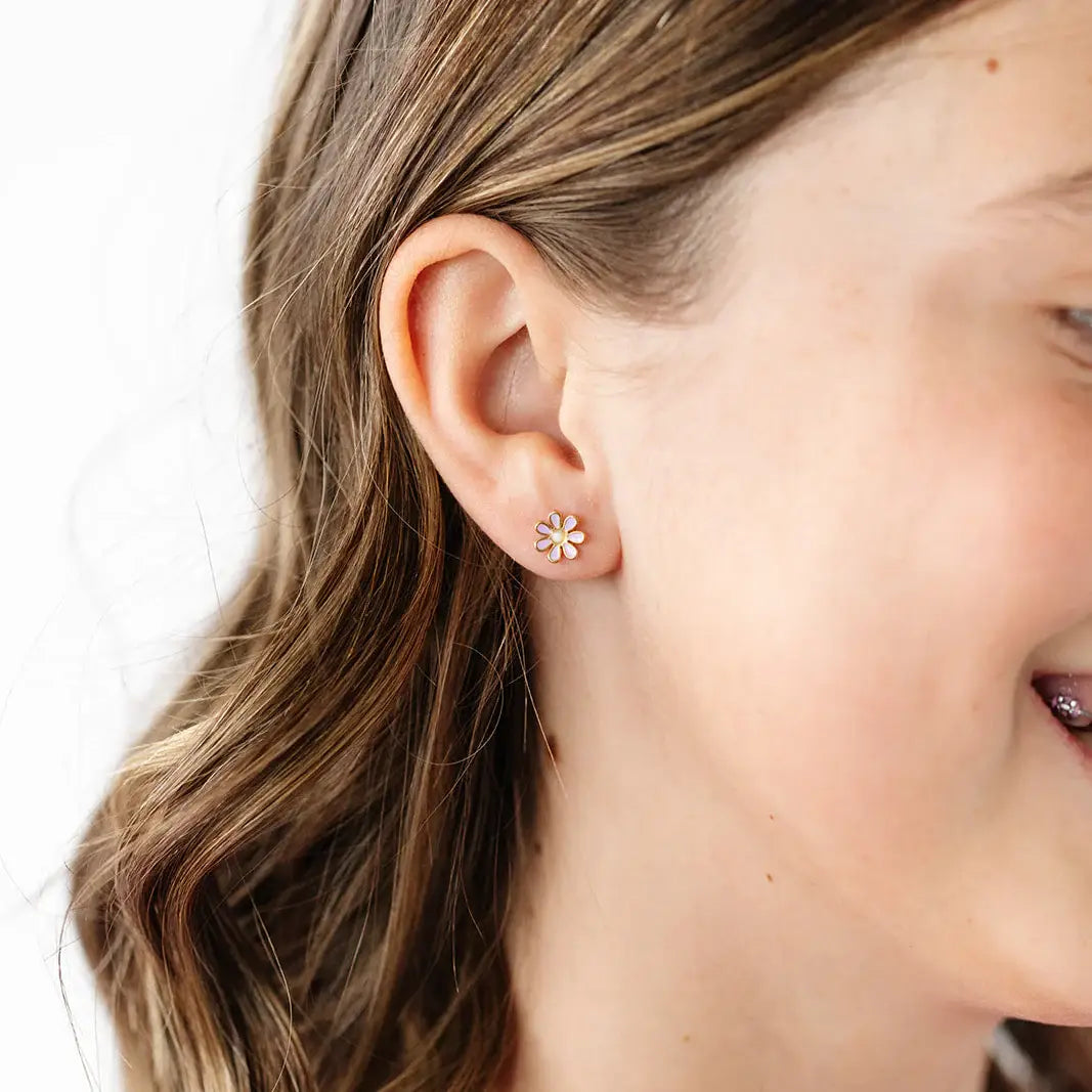 Pip Pop Post Earrings - Lilac Daisy