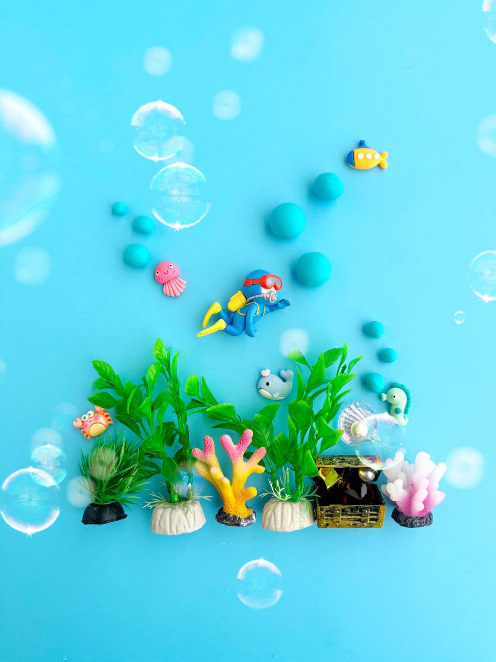 KidDough Play Kit - Ocean Explorer (Blue Hawaiian)
