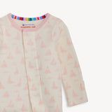 Magnetic Me Cotton Footie - Tiny Tides Pink