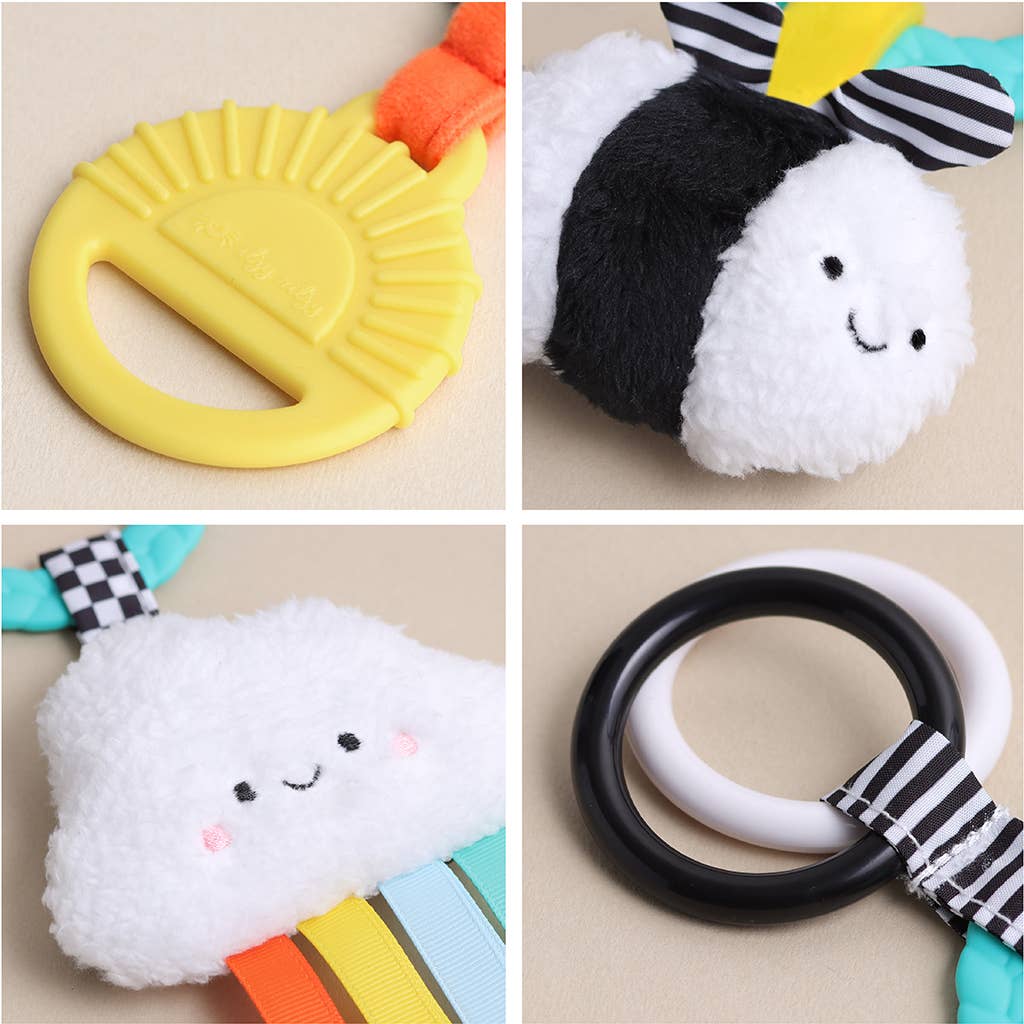 Bitzy Busy Ring Teething Activity Toy - Veggie