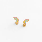 Pip Pop Post Earrings - Pastel Rainbow