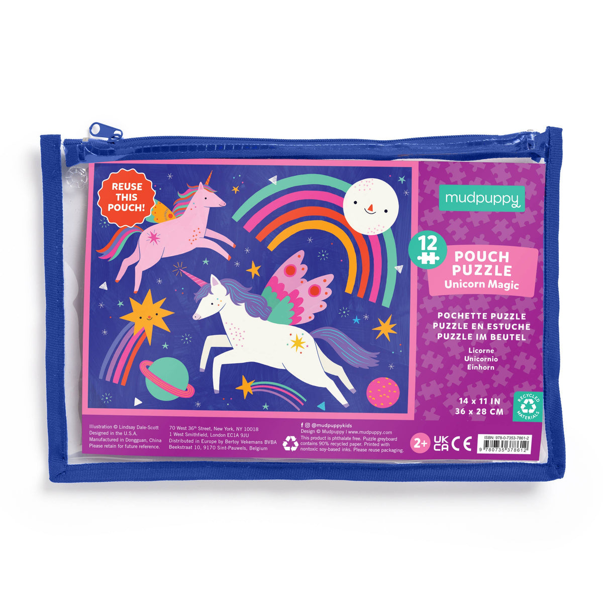 12 Piece Pouch Puzzle - Unicorn Magic