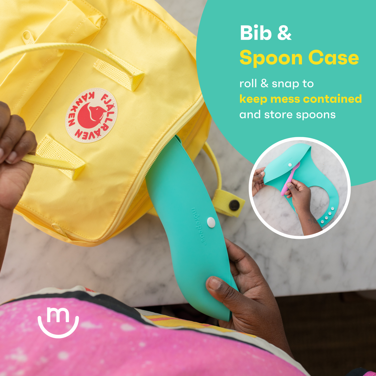Roll & Snap Bib - Huckleberry