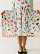 Gwendolyn Dress - Snow Cats