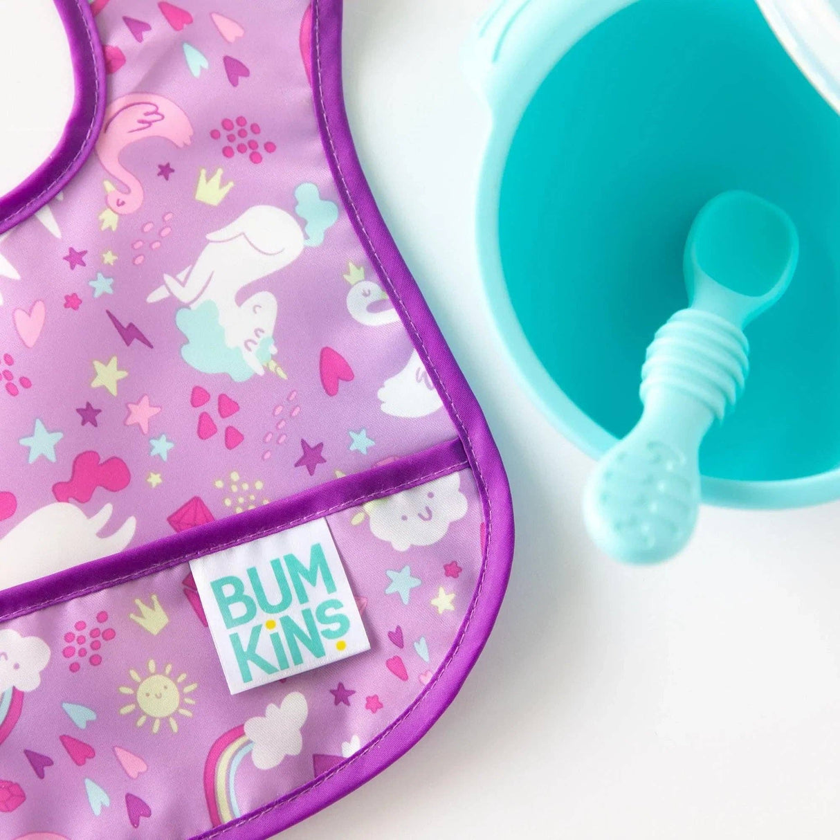 Starter Bib 2 Pack - Rainbows & Unicorns