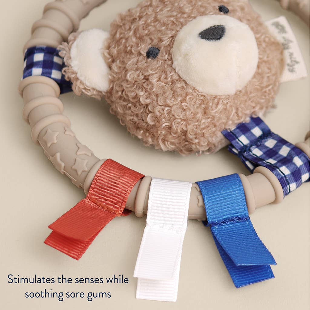 Itzy Ring Pal Teether - Taupe Bear