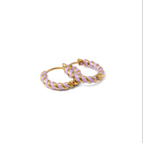 Pip Pop Post Earrings - Braided Lilac Hoop