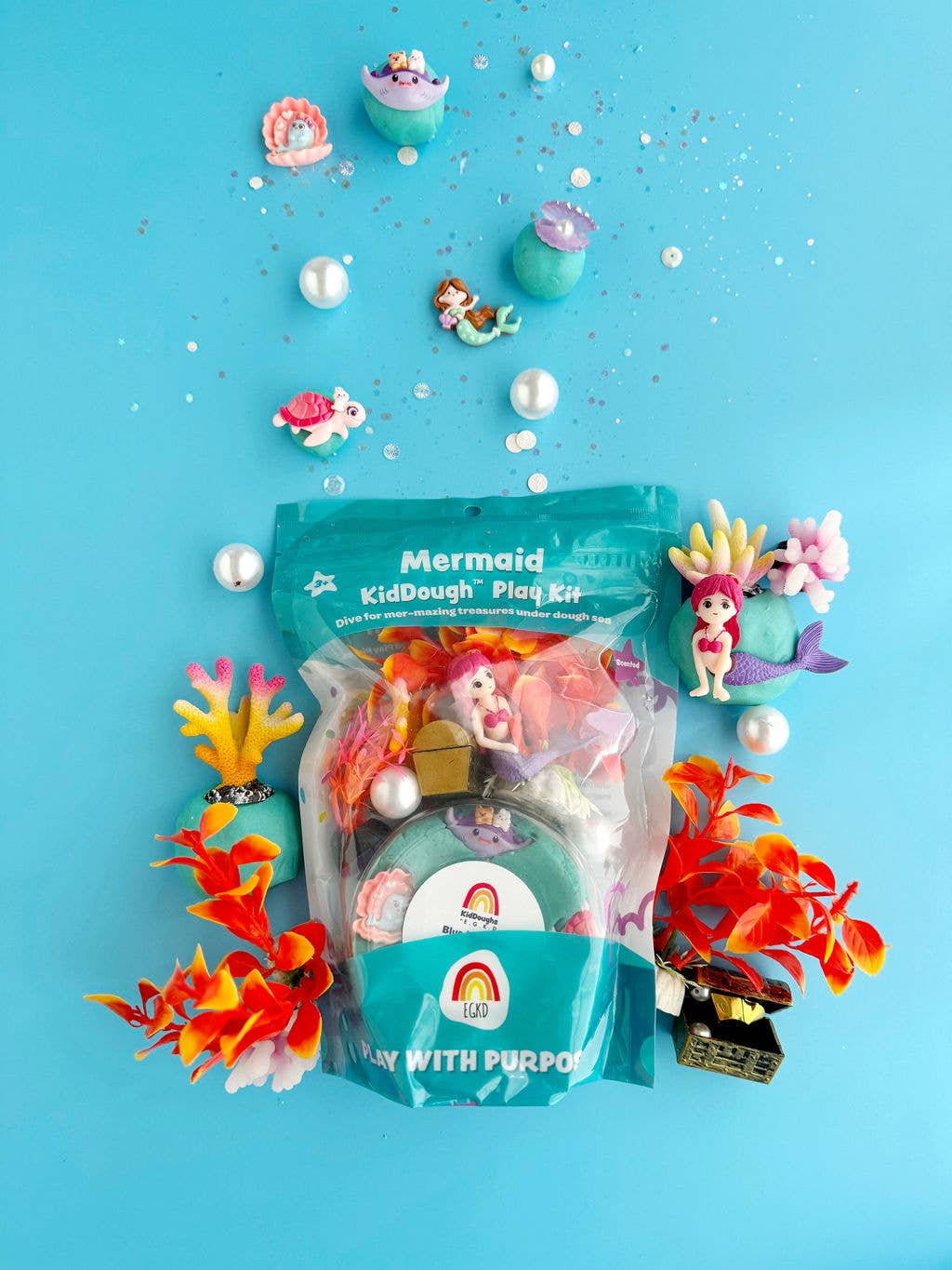 KidDough Play Kit - Mermaid (Blue Hawaiian)