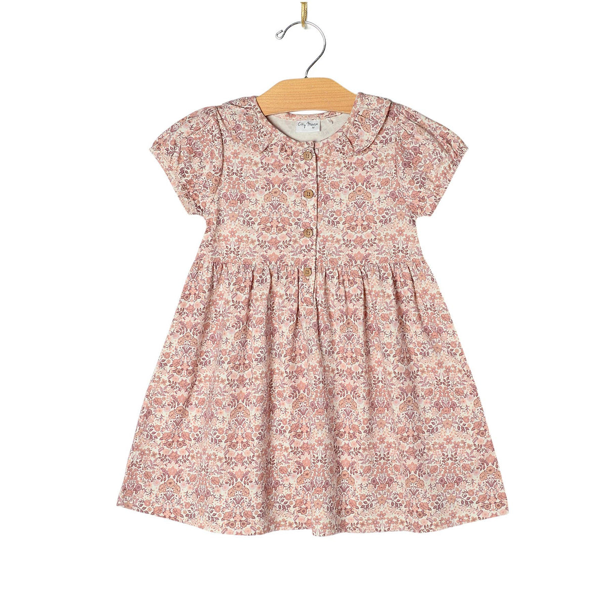 City Mouse Frill Collar Henley Dress - Spring Bouquet