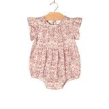 City Mouse Flutter Sleeve Short Romper - Spring Bouquet