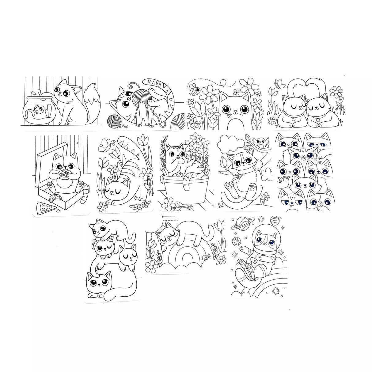 Undercover Art Hidden Patterns Coloring - Smitten Kitten