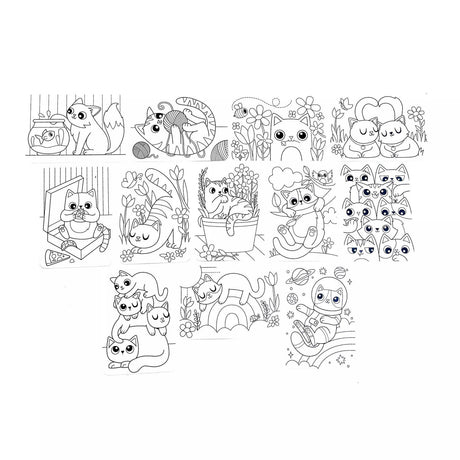 Undercover Art Hidden Patterns Coloring - Smitten Kitten