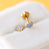 Pierced Co. Screwback Earrings - Periwinkle Tiny Daisy