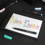 Black Edition Felt Tip Brush Markers - Pastel