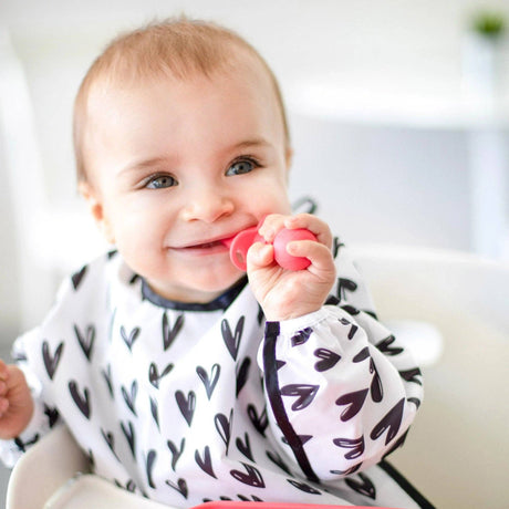 Sleeved Bib - Hearts