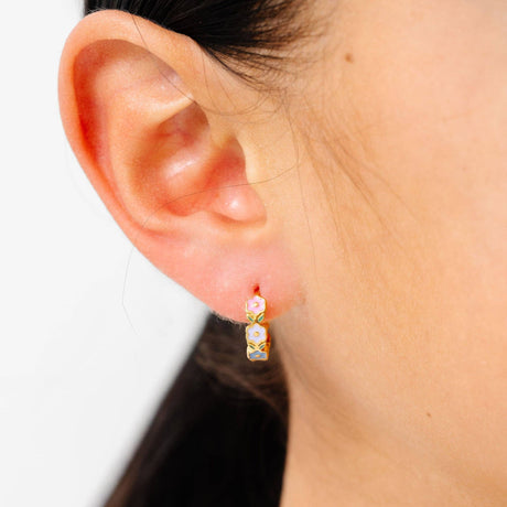Pip Pop Post Earrings - Flower Hoop