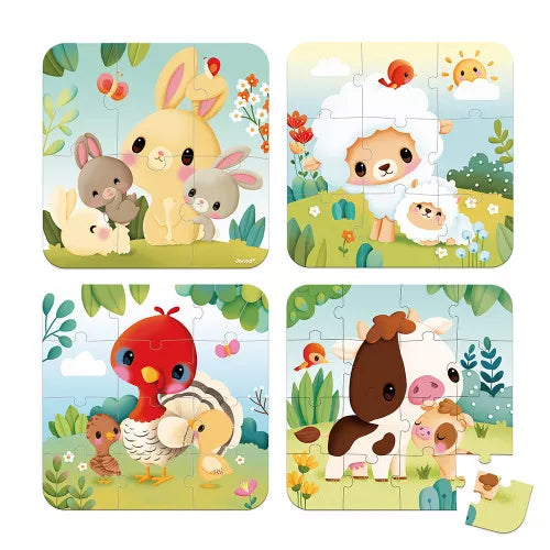 Farm Animal Progressive Puzzles