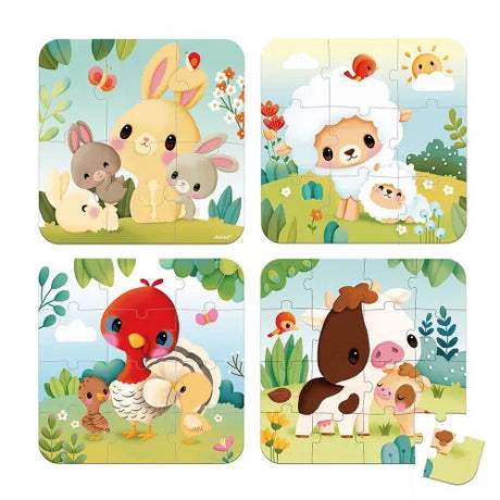 Farm Animal Progressive Puzzles