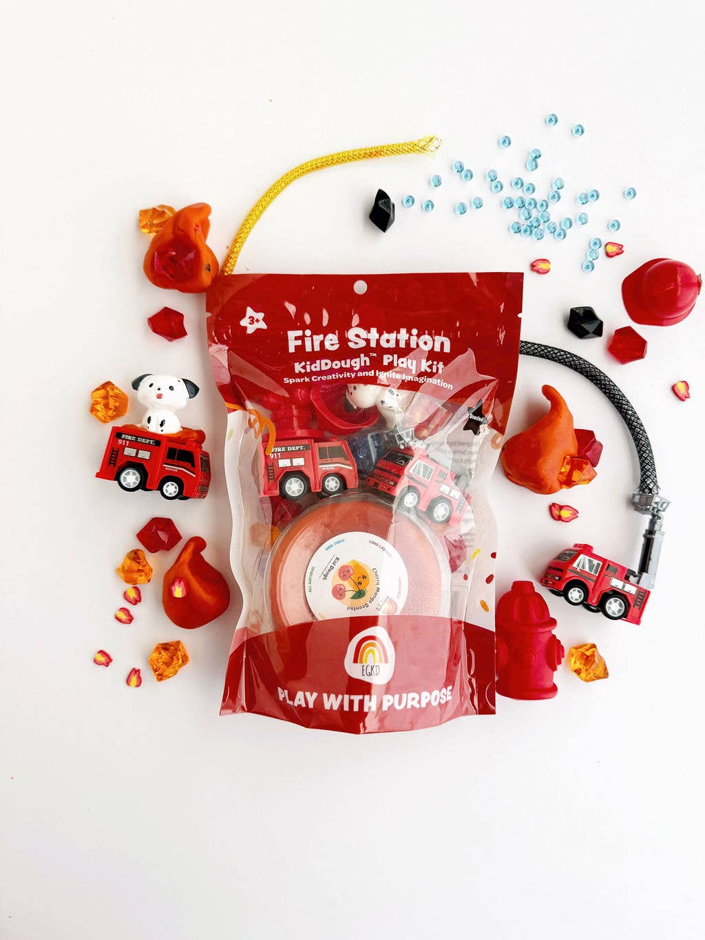 KidDough Play Kit - Fire Station (Cherry Mango)