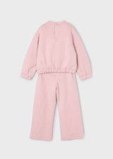 Textured Tracksuit Set - Pink