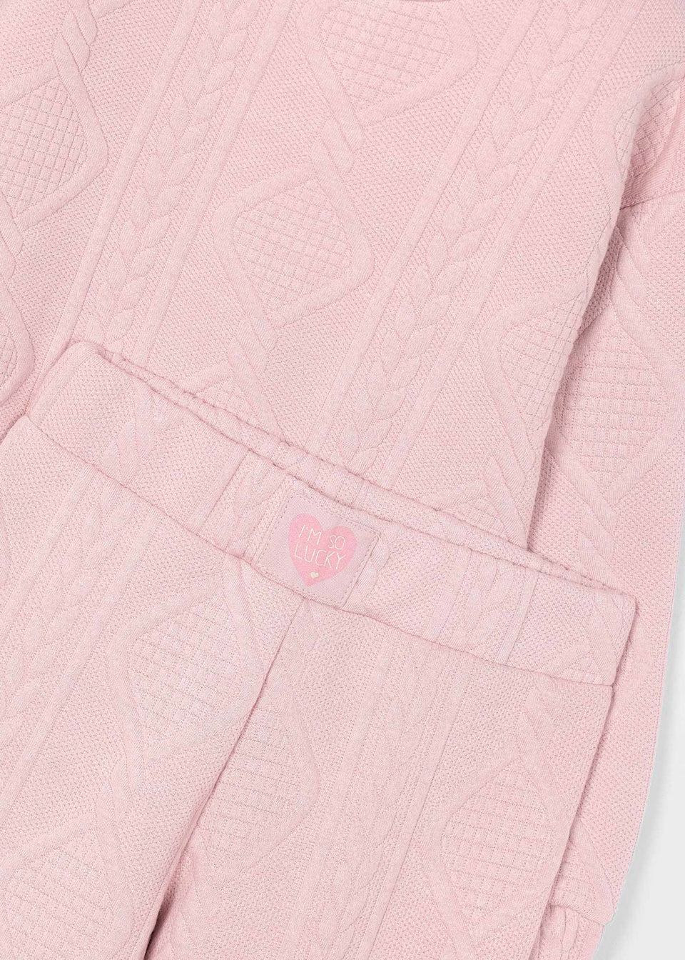 Textured Tracksuit Set - Pink