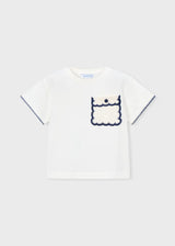 Crochet Pocket Tee - Natural