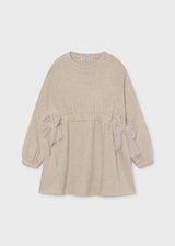 Knit Bow Dress - Quinoa