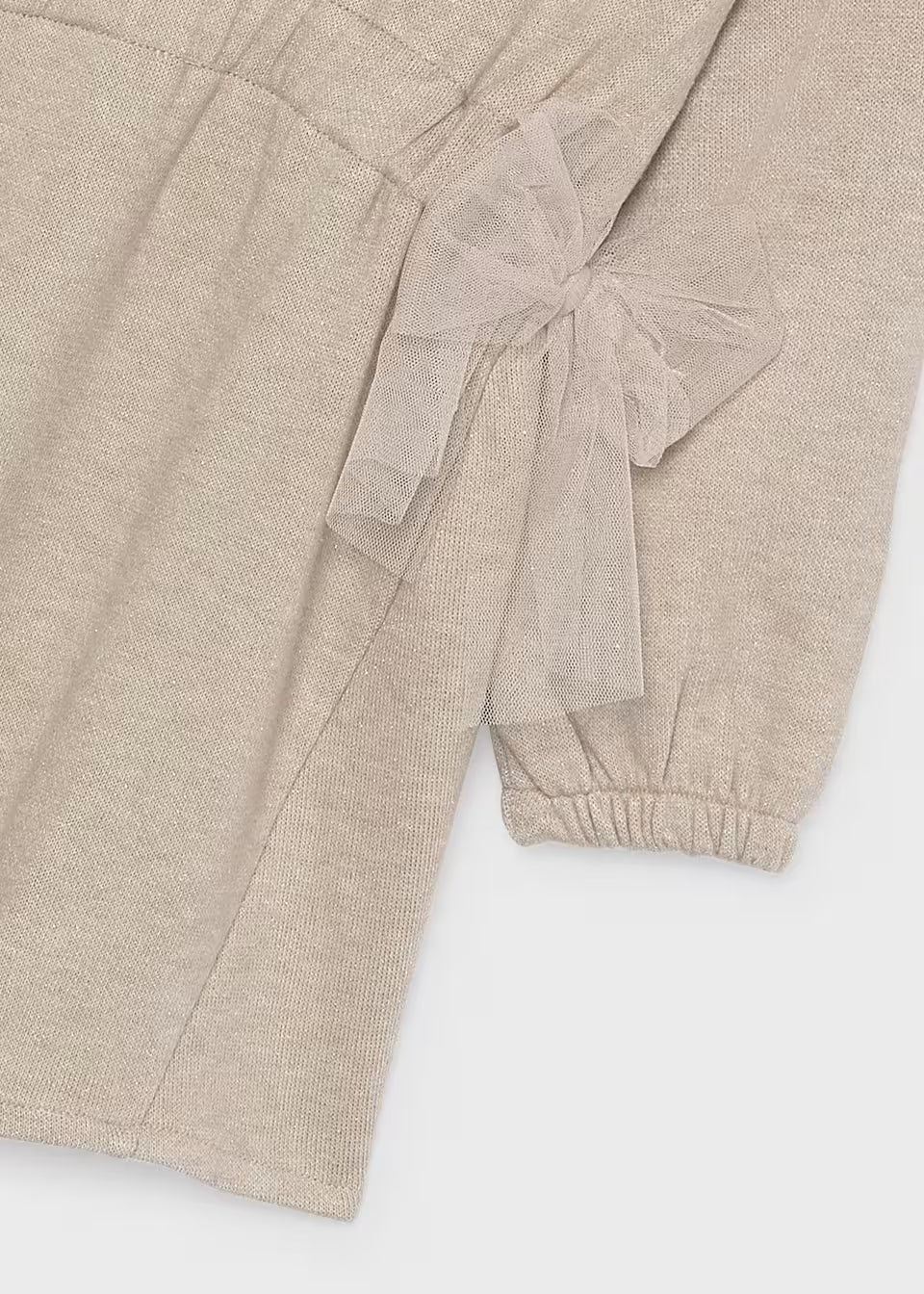 Knit Bow Dress - Quinoa