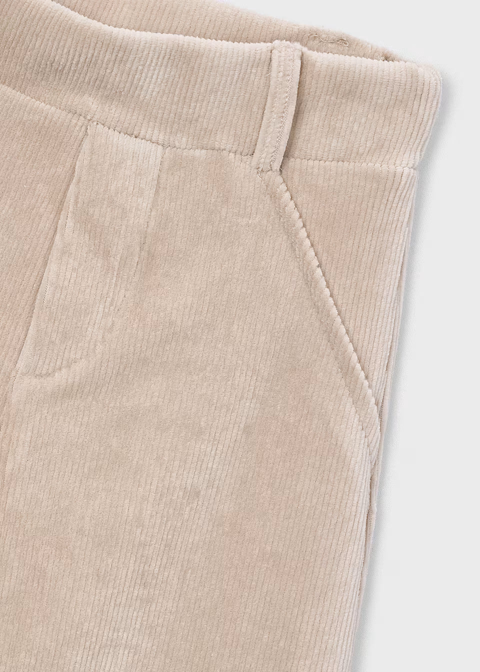 Soft Cord Wide Leg Pants - Beige