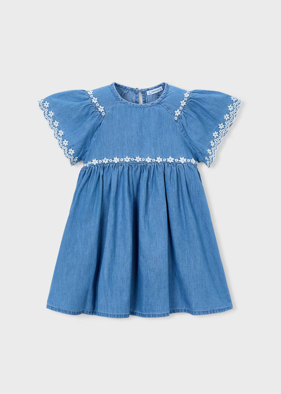 Embroidered Dress - Denim