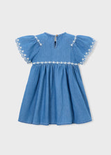 Embroidered Dress - Denim