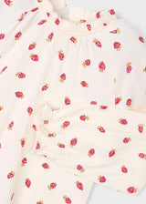 Flowy Long Sleeve Top - Strawberry