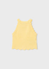 Knit Scalloped Tank - Lemon