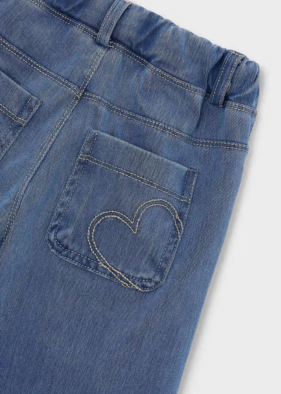 Heart Pocket Jeans - Light Denim