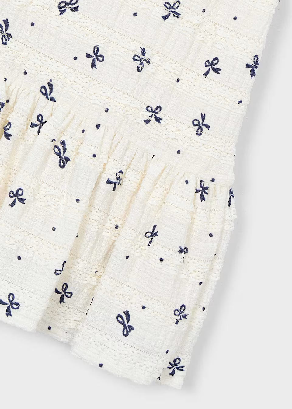 Knit Ruffle Dress - Bows