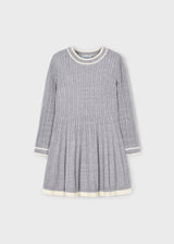 Knit Sweater Dress - Silver