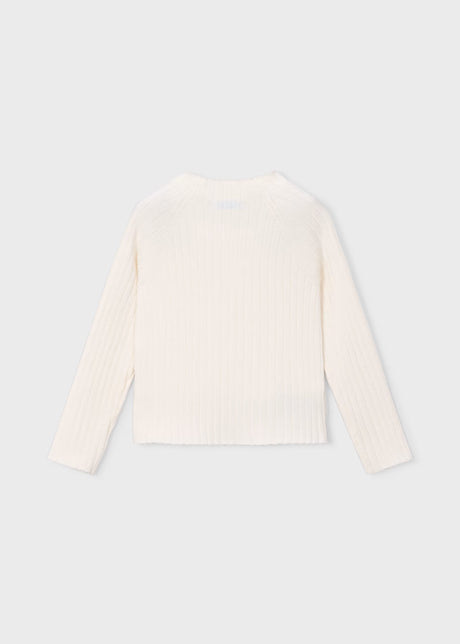Ribbed Mock Neck Sweater - Soy