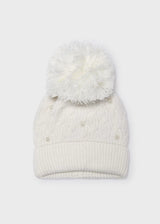 Pom Pom Pearl Hat - Natural