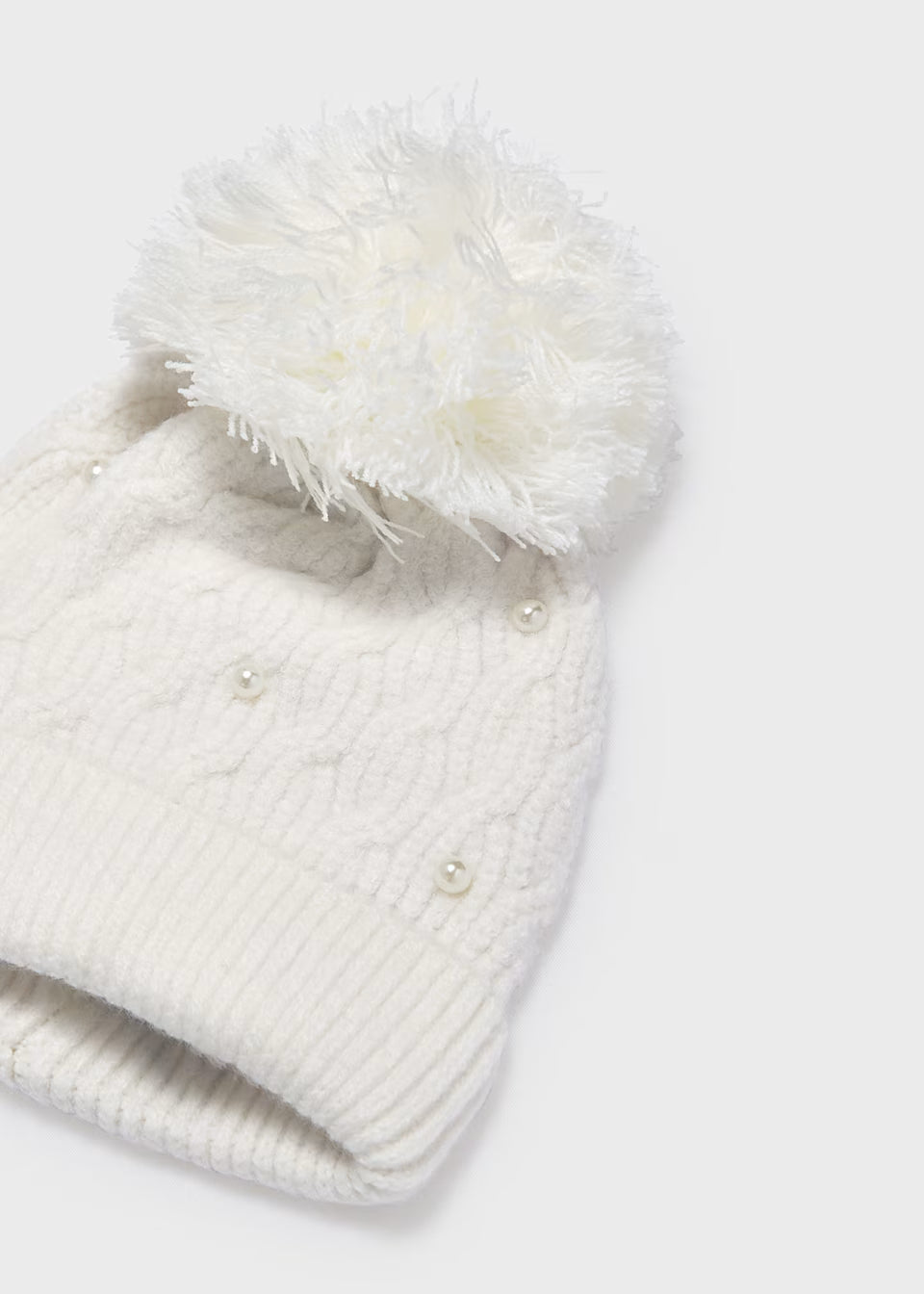 Pom Pom Pearl Hat - Natural