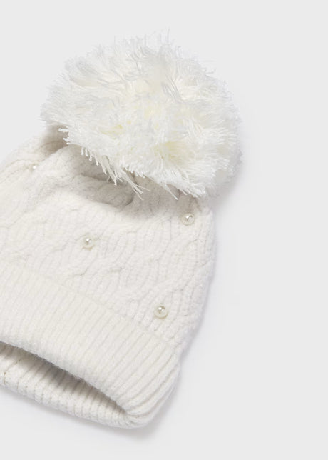 Pom Pom Pearl Hat - Natural