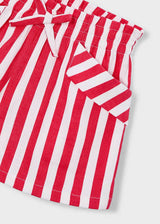 Pull On Pocket Shorts - Persimmon Stripe