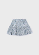 Tiered Skort - Blue Floral