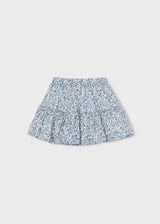 Tiered Skort - Blue Floral