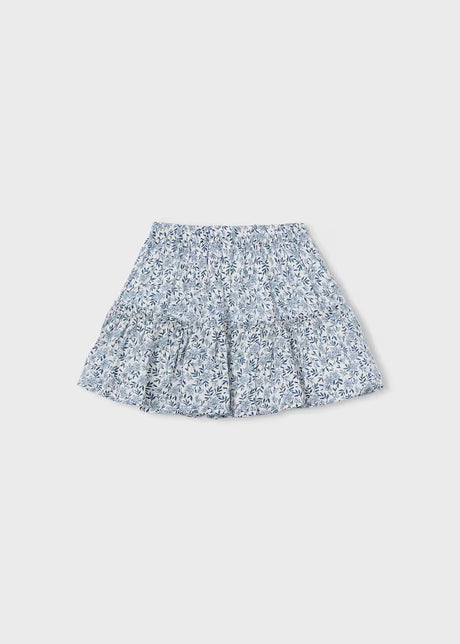 Tiered Skort - Blue Floral