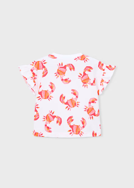 Ruffle Sleeve Tee - Crabs