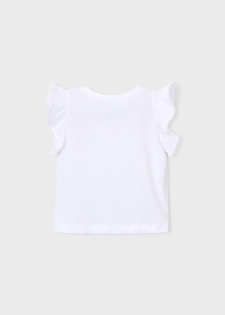 Ruffled Tee - White